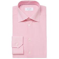 Eton Mens Cotton Printed Contemporary Fit Dress Shirt - Pink Size 15 119 Liked On Polyvore Fe Cotton Shirts For Men Mens Shirt Dress Mens Printed Shirts