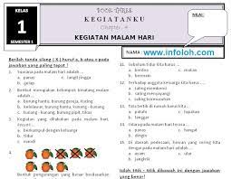 Burung hantu burung gagak dan kucing. Soal Tematik Kelas 1 Tema 3 Subtema 4 Kegiatanku Kegiatan Malam Hari Tahun 2018 2019 Terbaru Huruf Berkelas Malam