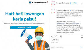 Lulusan baru di persilahkan melamar. Beredar Lowongan Kerja Pt Freeport Indonesia Ini Faktanya
