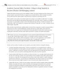Directions are provided to both the student, examinee. Http Www Jimwrightonline Com Academicinterventions Self Management Academic Survival Skills Checklists Uses In Classroom Pdf