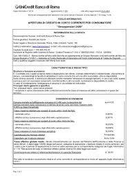 La banca con un servizio speciale. Apertura Di Credito In Conto Corrente Per Unicredit