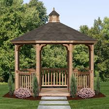 Have To Have It Homeplace 12 Ft Cedar Gazebo With Floor 5599 99 Hayneedle Holz Pavillon Pavillon Ideen Und Terrassen Gartenlaube
