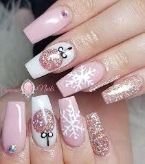 Cool Long Coffin Nail Designs Cute Christmas Nails Pink Acrylic Nails Xmas Nails