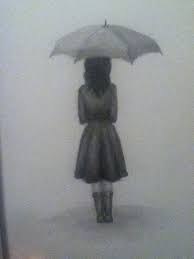 Waiting Alone Drawing By Mikayla Koski Umbrella Drawing Best Friend Drawings Drawings Of Friends