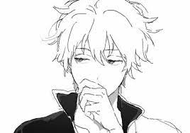 image via we heart it art fanart gintama monochrome animeboy animeart 銀月 銀魂 アニメ