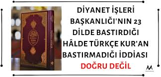 Maddesinde, genel idare içinde yer alan diyanet i̇şleri başkanlığı, laiklik ilkesi doğrultusunda, bütün siyasî görüş ve düşünüşlerin dışında kalarak ve milletçe dayanışmayı ve. Diyanet Isleri Baskanliginin Turkce Kuran Bastirmadigi Iddiasi Malumatfurus
