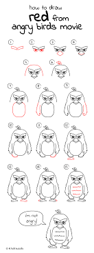 How To Draw Red From Angry Birds Movie Easy Drawing Step By Step Perfect For Kids Let S Draw Kids Ht Basic Drawing For Kids Cartoon Drawings Easy Drawings