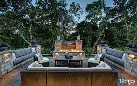 Step Outside To The Backyard And You May Wonder If You Are In Another Place And Time The Terraced Lawn Professionally D Patio Patio Landscaping Outdoor Rooms