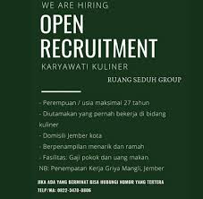 Persyaratan untuk membuat kartu kuning. Lowongan Kerja Ruang Seduh Group Butuh Karyawati Griya Mangli Jember Loker Sekitarku