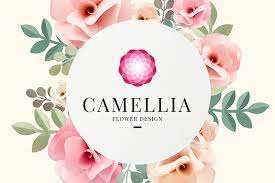 Flower Logo Camellia Logo Beauty Spa Flower Logo Beauty Logo Camellia