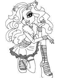 Speaking of the profile, monster high clawdeen wolf is loyal, fashionable. Monster High Coloring Pages Clawdeen Wolf Coloring Home