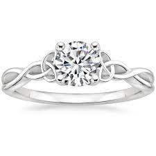 18k White Gold Entwined Celtic Love Knot Ring Celtic Engagement Rings Love Knot Ring Celtic Wedding Rings