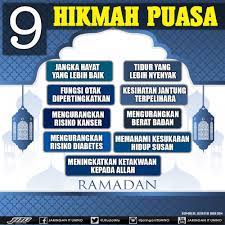 Menjalani ibadah puasa ramadan bukan hanya sekadar menahan haus dan lapar. Jaringan It Umno ×'×˜×•×•×™×˜×¨ Esok Puasa 9 Hikmah Ramadan Negaraku Malaysia