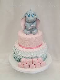 Baby Dumbo Christening Cake Dumbo Baby Shower Christening Cake Baby Shower Cakes