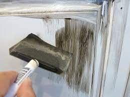 If you're going the diy route, your first step will be to sand your cabinets with a sanding block. Antique Glaze Distressed Kitchen Antique Kitchen Cabinets Distressed Cabinets