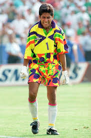 129 kez meksika millî takımı formasını giydi. Jorge Campos Uniform Umbro Style Fashion Umbro