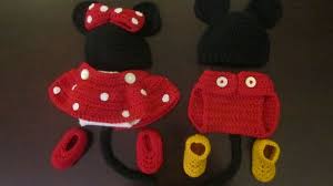 Crochet Mickey And Minnie Mouse Baby Outfits Feltmagnet