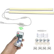 Iksace 17 Inch Led Under Cabinet Lighting Dimmable Under Counter Kitchen Lighting Kit Remote Dimmer Controller Included Milk Cover Warm White 3000k 2 Packs Iksace