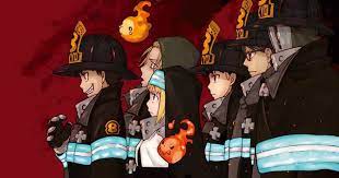 download wallpapers fire brigade of flames manga all characters firefighters besthqwallpapers com anime shows anime fire brigade