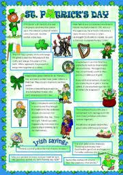 According to a number of historians, the official color of st. English Exercises St Patrick S Day
