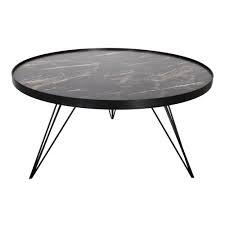 This piece can be customized. Rauma Round Coffee Table Dark Grey Stone