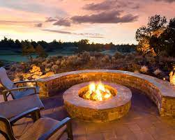 Using the courtyard collection from allan block you can . Diy Fire Pit Martha Stewart