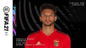 Los lusos se avanzaron con un doblete de dany mota, en el descuento de la primera mitad. Fifa 21 Virtual Pro Lookalike Goncalo Ramos Youtube