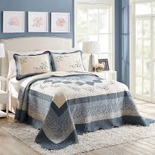 About 9% of these are bedspread, 2 a wide variety of quilted blue bedspread options are available to you, such as technics, material, and. Amazon Com Modern Heirloom Collection Charlotte Bedspread King Blue Home Kitchen