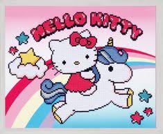 Broderie Diamant Diamond Painting Par Vervaco C S M Kits Partiels Officiels Disney 37x30 Cm Diamants Ronds Hello Kitty Su Kits De Broderie Disney Broderie
