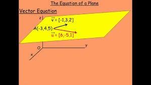 The Equation Of A Plane Mp4 Plane Math High School Math Equation Of Plane