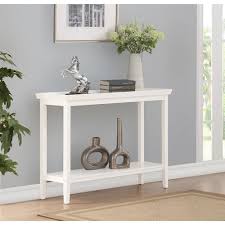 Convenience Concepts 501099w Ledgewood Console Table In White Contemporary Modern Bellacor In 2020 White Console Table Convenience Concepts Console Table