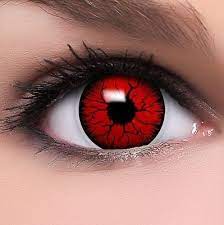 The iris here is also red with three false pupils. Crazy Coloured Contact Lenses Kontaktlinsen Color Contacts Lens Color Halloween Eye Art Lensa Kontak Crazy Eyes