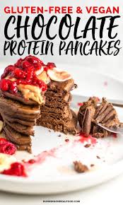 Maybe you would like to learn more about one of these? Vegan Chocolate Protein Pancakes Made With Chickpea Flour Gluten Free Oil Free And Sugar Chocolate Protein Pancakes Breakfast Recipes Sweet Chocolate Protein