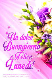 Immagini e fotos per facebook. Cdb Cartoline Per Tutti I Gusti Cartolina Un Dolce Buongiorno E Felice Lunedi Con Immagine Floreale Di Stupendo Mazzo Di Fiori Da Scaricare O Condividere Gratis