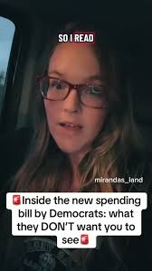 Woman reveals the controversial allocations within the Democrats' new  spending bill: "I read the continuing resolution proposal that the  Democrats sent out so that you didn't have to, and I'm gonna tell