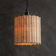 Natural rattan drum pendant light. Rattan Drum Pendant Lamp Ctw Home Collection