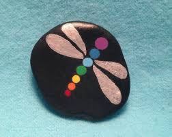 Painted River Rock Stone Polka Dot Bird With Heart Painted River Rocks Rock Painting Patterns Painted Rocks Diy