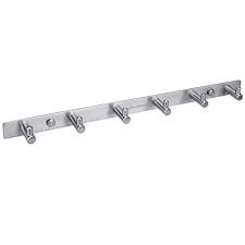 Homeideas 17inch Coat Hook Sus304 Stainless Steel Wall Mounted Coat Rack Bath Towel Hook With 6 Heavy Duty H Wall Mounted Coat Rack Bath Towel Hooks Steel Wall
