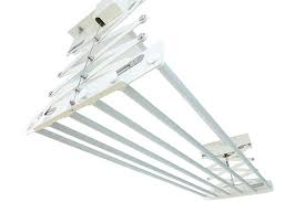 Functions：led panel light/ wireless control the ceiling mounted clothes dryer rack is operated to up and down by wireless control. Clothes Drying Rack Prefab Technology 3 Pte Ltd