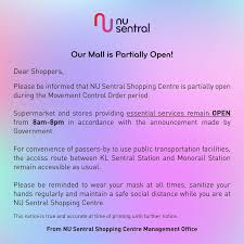 Media in category shopping mall directories. Mco 21 Shopping Malls Partially Open Or Closed Until 26th January