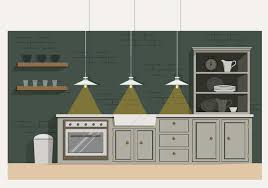 vector modern kitchen illustration