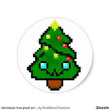 Christmas Tree Pixel Art Sticker Sticker Art Stickers Merry