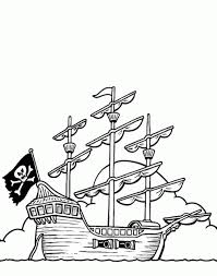 Barco Pirata Para Colorear