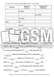 I have a car = ich habe ein auto. Heft Prasens Prateritum Druck Prateritum Arbeitsblatter Verben Grammatik Deutsch Klasse 3 Grundschulmaterial De