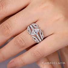 Accentuate Your Engagement Ring With A Gorgeous Ring Jacket Wedding Ring Enhancers Wedding Rings Unique Wedding Ring Bands