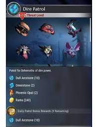Collect orrery coins to unlock the secret keeper armour set, keeper weapons, and a collection of dark harvest . Dauntless Patrols Quests And Rewards Millenium