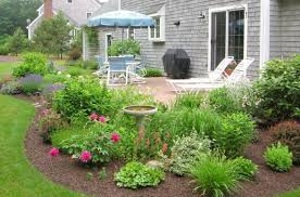 How To Landscape Around Concrete Patio Google Search Gardening Layout Small Patio Garden Landscaping Around Patio Backyard Landscaping