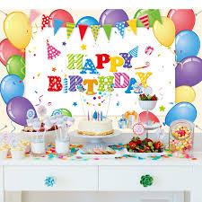 Hapycity 30th birthday decorations balloons (55pack）rose gold 30 balloons number happy 30 party supplies for. Happy Birthday Party Decoration Colorful Balloons Photo Booth Backdrop Banner Washable Fabric Poster Background For Kids Adults Birthday Party Supplies 6 X 4 Ft Buy Online In Madagascar At Madagascar Desertcart Com Productid 208152467