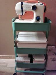 Carrito De Costura Con Raskog Mesas De Costura Armario De Manualidades Almacenamiento De Manualidades
