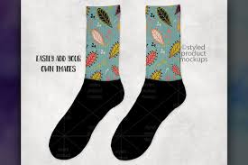 Black Foot Sock Mockup Background Files Download Instant Designer Socks Socks Crew Socks
